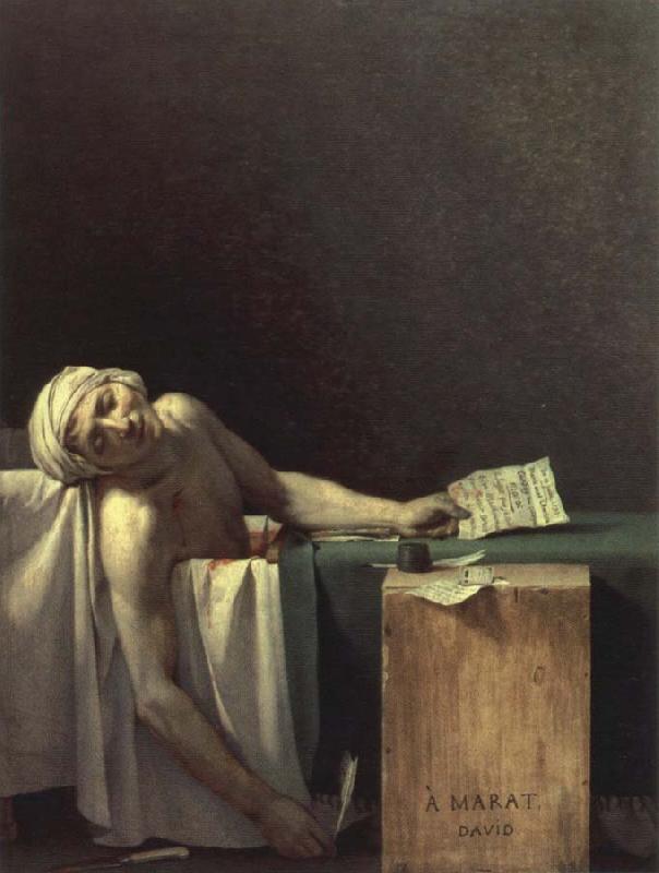 Jacques-Louis  David death of marat oil painting image